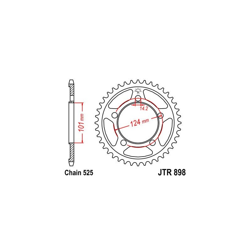 SPROCKET REAR 42T 525