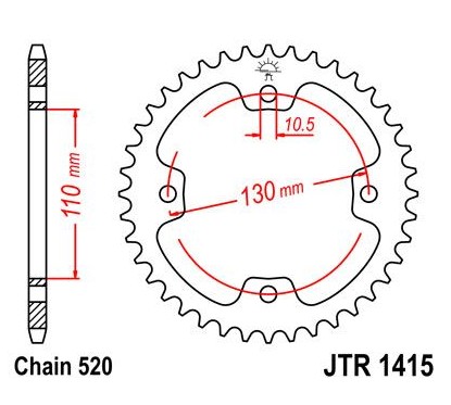 SPROCKET REAR 36T 520