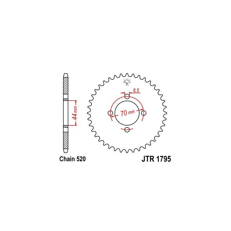 SPROCKET REAR 24T 520