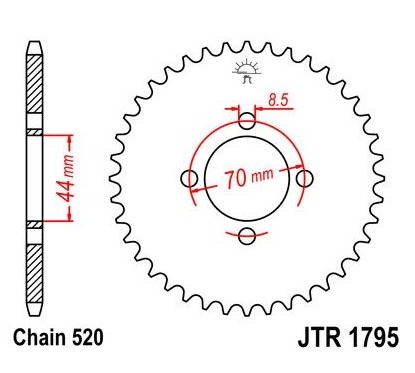 SPROCKET REAR 24T 520