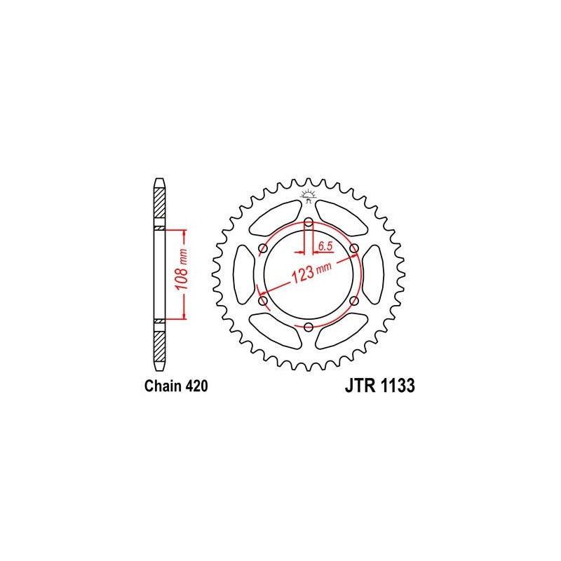 SPROCKET REAR 65T 420