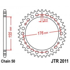 SPROCKET REAR 46T 530