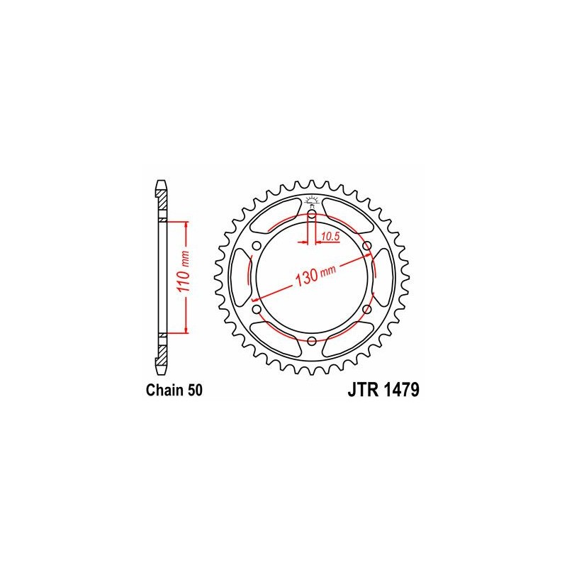 SPROCKET REAR 38T 530 BLK