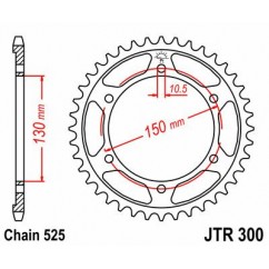 SPROCKET REAR T42 525 BLK