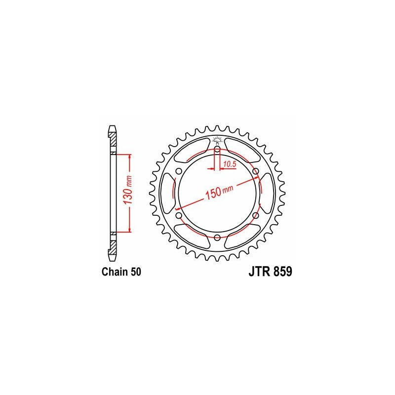 SPROCKET REAR 47T 530 BLK