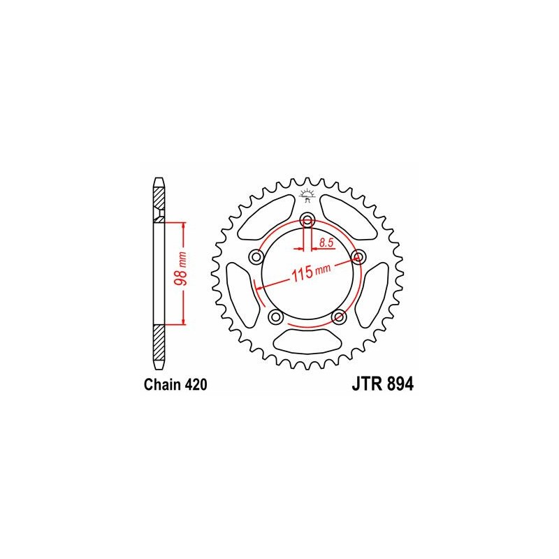 SPROCKET REAR 48T 420 BLK