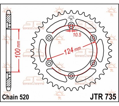 SPROCKET REAR 36T 520