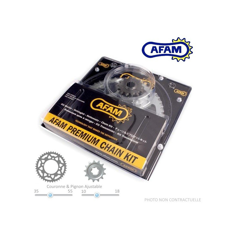 Kit Chaine AFAM - 750 DORSODURO ABS 09-15 APRILIA - Acier - Chaine 525XSR2-Renforce