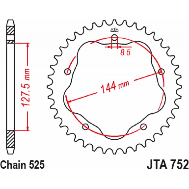 SPRCKET RR DUC ALLOY 41T