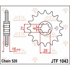 SPROCKET FRONT 14T 520