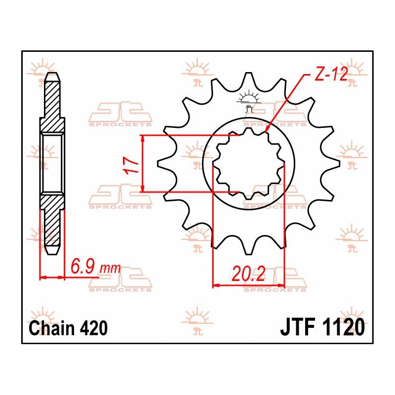 SPROCKET FRONT 12T 420