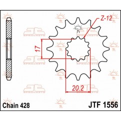 SPROCKET FRONT 12T 428