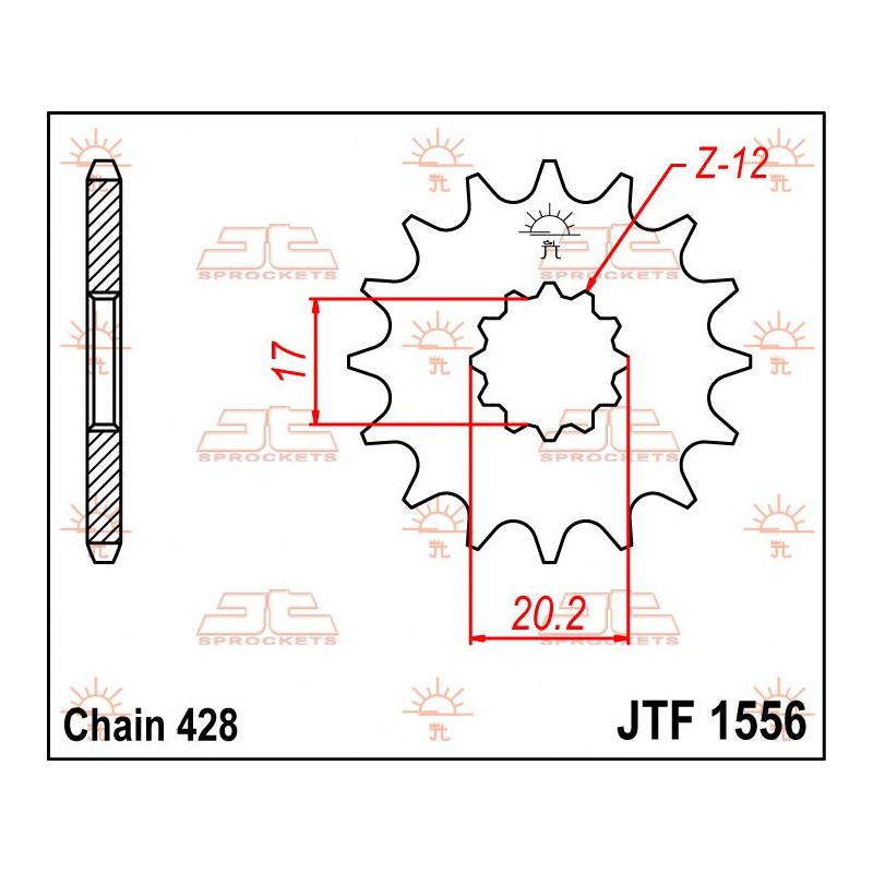 SPROCKET FRONT 12T 428