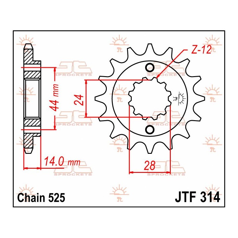 SPROCKET FRONT 16T 525