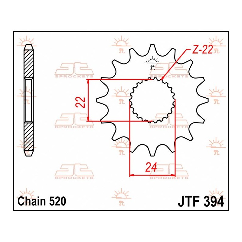 SPROCKET FRONT 15T 520