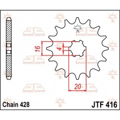 SPROCKET FRONT 13T 428