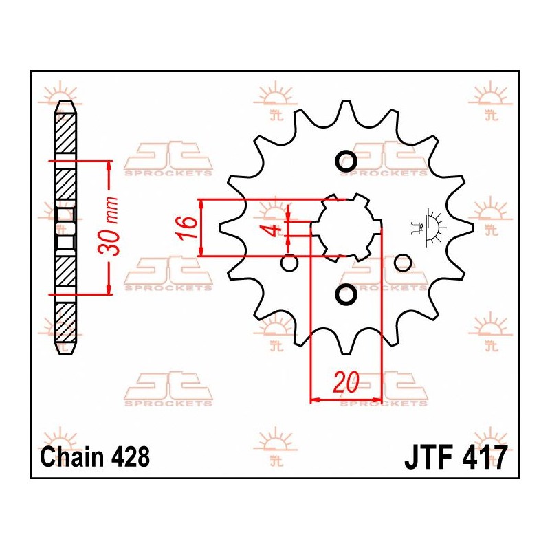 SPROCKET FRONT 15T 428