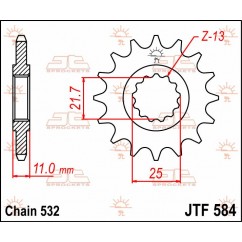 SPROCKET FRONT 15T 532