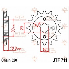 SPROCKET FRONT 13T 520