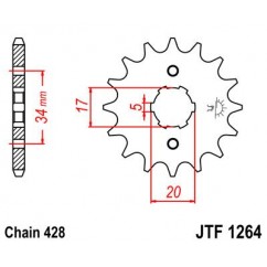 SPROCKET FRONT 14T 428