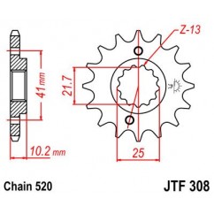 SPROCKET FRONT 13T 520