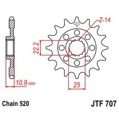 SPROCKET FRONT 14T 520