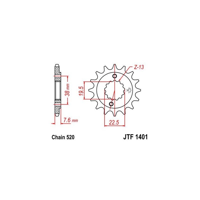 SPROCKET FRONT 16T 520