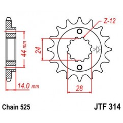 SPROCKET FRONT 16T 525 RU