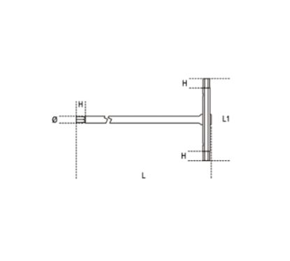 Clé mâle 6 pans en T BETA - 5mm