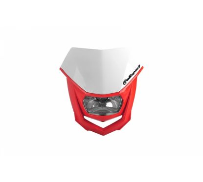 Plaque phare POLISPORT Halo rouge/blanc