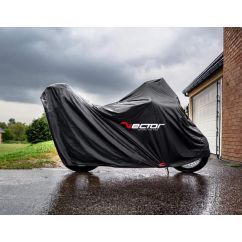 Housse de protection intérieure/extérieure VECTOR H20 pour moto/scooter avec top case - noir