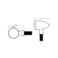 Feux arrière/clignotant LED KOSO INFINITY - noir/verres fumés