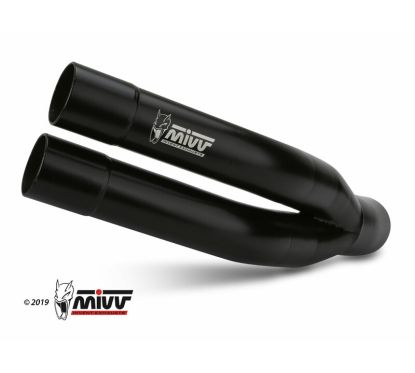 Silencieux MIVV Double Gun Full inox noir Benelli 502C