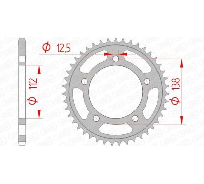 Kit chaîne AFAM 520XMR3 14/41 standard - couronne standard