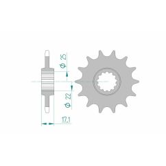 Kit chaîne AFAM 520XMR3 14/41 standard - couronne standard