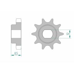 Kit chaîne AFAM 415 F - 10/40-102 - Couronne alu standard