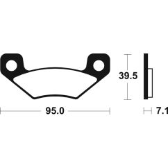 Plaquettes de frein TECNIUM Racing MX/Quad métal fritté - MOR408