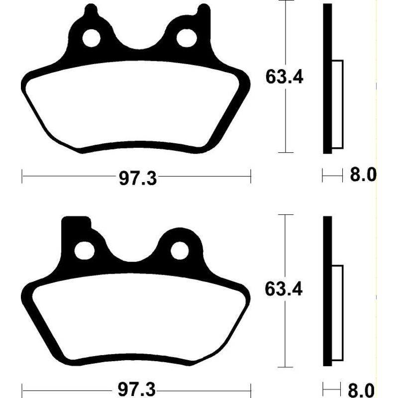 Plaquettes de frein TECNIUM Performance métal fritté - MF326 Plaquettes de frein TECNIUM Performance métal fritté - MF326