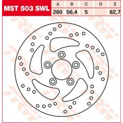 REAR BRAKE DISC XL SWEPT LEFT