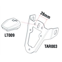 Eclairage de plaque LED LIGHTECH Python couvercle blanc entraxe 26mm