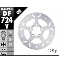 BRAKE DISC FIXED ROUND