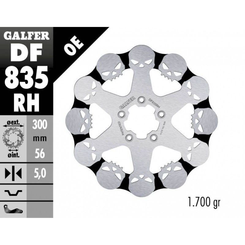 BRAKE DISC FIXED SKULL