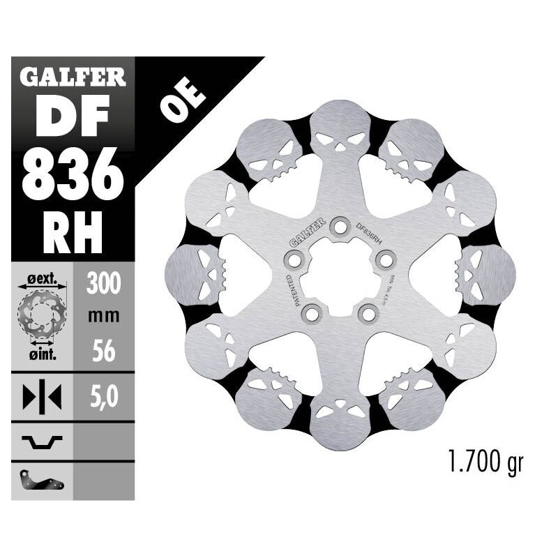 BRAKE DISC FIXED SKULL