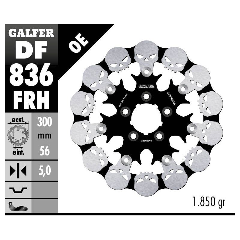 BRAKE DISC FLOAT SKULL