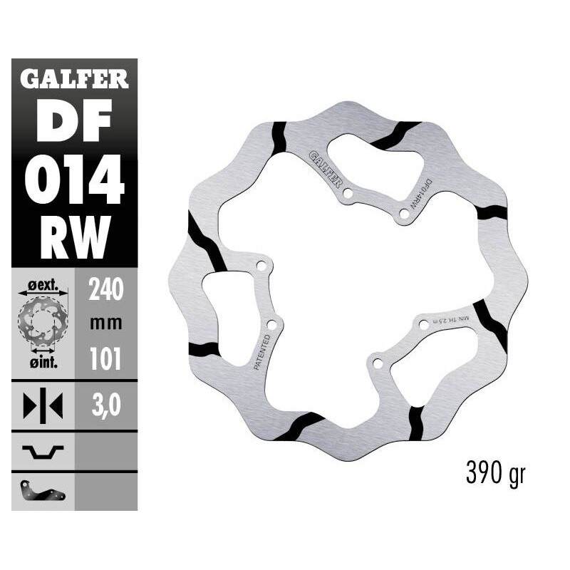 BRAKE DISC FIXED WAVE GROOVED