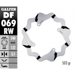 BRAKE DISC FIXED WAVE GROOVED