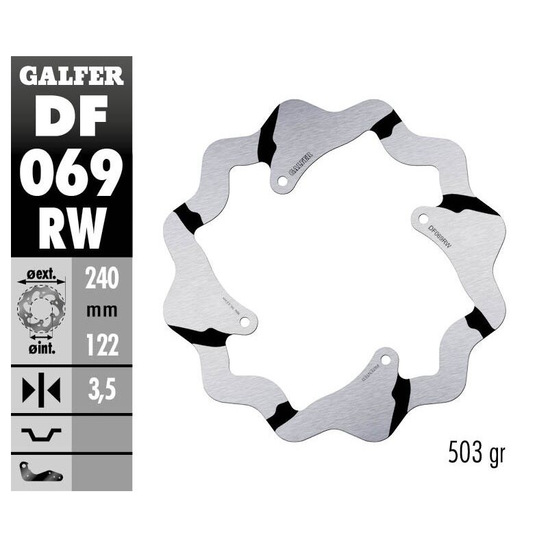 BRAKE DISC FIXED WAVE GROOVED