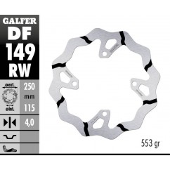 BRAKE DISC FIXED WAVE GROOVED