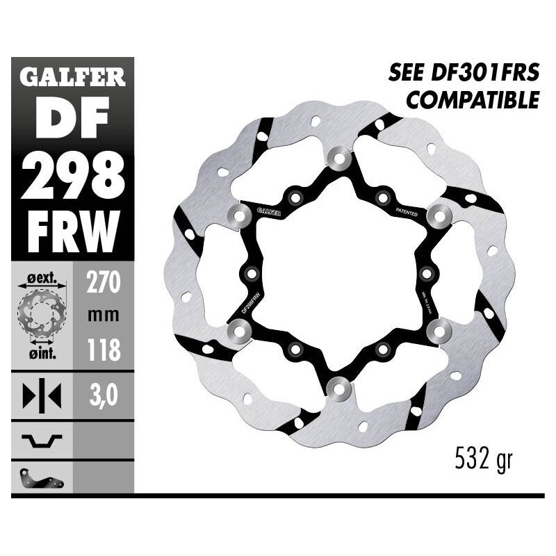 BRAKE DISC FLOAT WAVE GROOVED