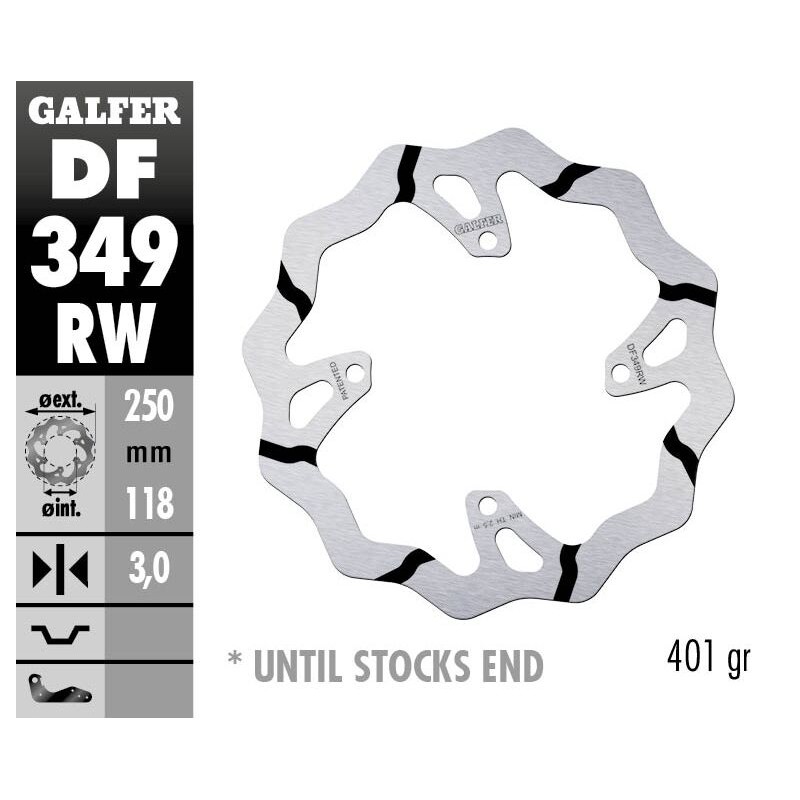 BRAKE DISC FIXED WAVE GROOVED